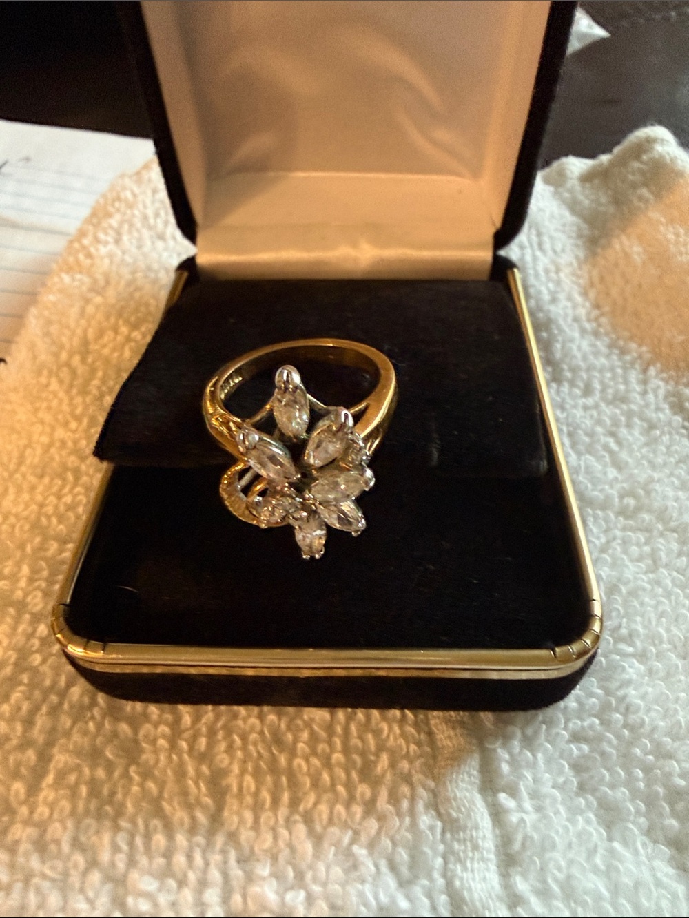 14 K Gold PLATED  4.00 Grams (gemstone cocktail ring)